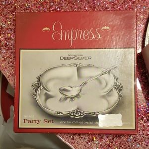 Empress two piece deep silver party set